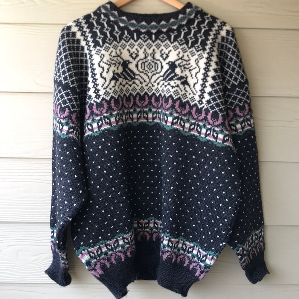 Dale Of Norway Pure  Wool Sweater Nordic Reindeer